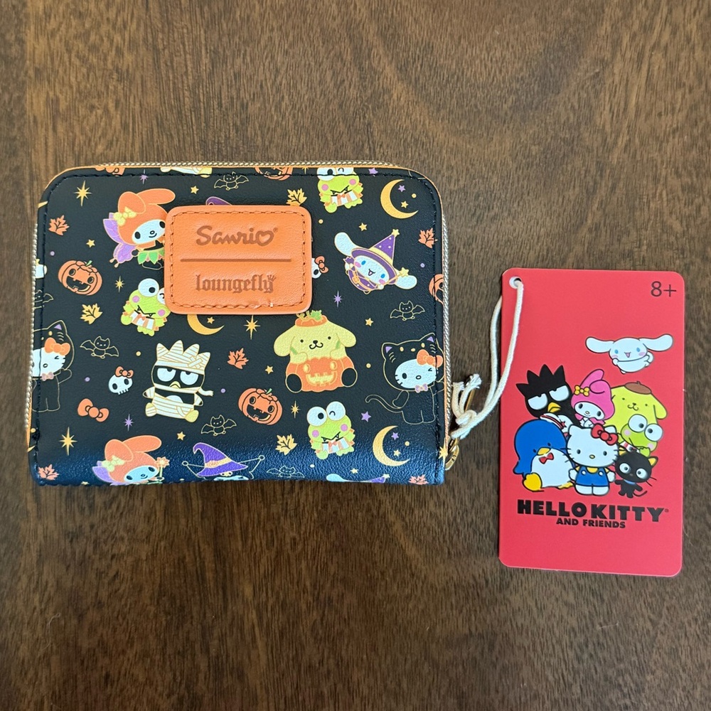 NWT Loungefly Hello Kitty And Friends Halloween Mini Zipper Wallet
